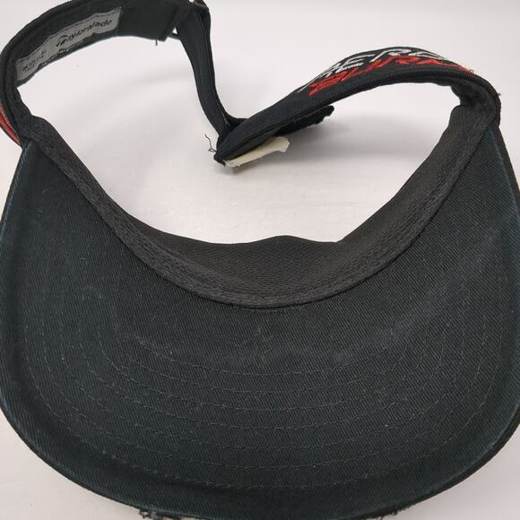 TaylorMade Slideback Visor Hat Solid Black One Size Embroidered Outdoor - Picture 7 of 9
